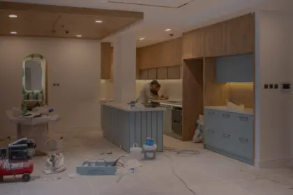 Rénovation en fin de chantier, avant la visite de réception